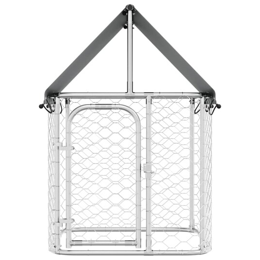 Utendørs Hundegård Med Tak 100X100X150 cm