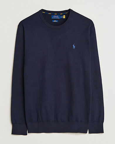 Polo Ralph Lauren Pima Cotton Crew Neck Pullover Hunter Navy Polo Ralph Lauren Pima Cotton Crew Neck Pullover Hunter Navy