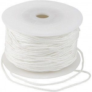 Knyttesnor, tykkelse 2 mm, hvit, 50 m