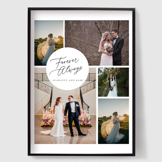 Namly Design Personalisert Plakat Bryllupskollasje Med 5 Bilder POSTERLRWSST