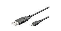 MicroConnect 0,6m USB A til Micro-USB B Kabel - Svart