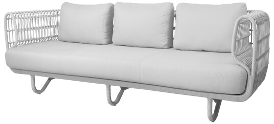 Cane-line Nest 3-seter sofa Hvit med hvit pute Hvit