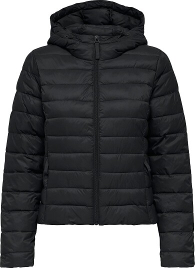 Only   Jakke onlTahia LW Quilted Hood Jacket   Svart
