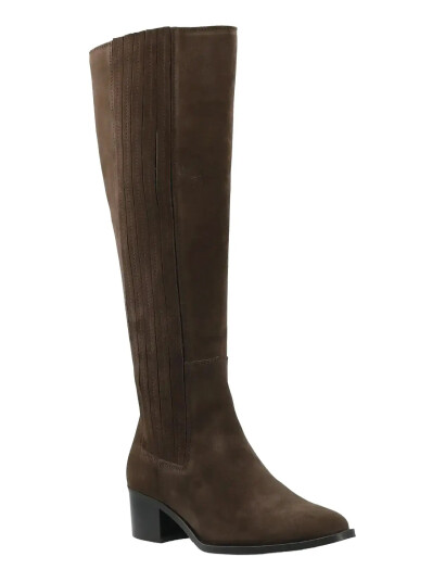 Bianco Biacarol Chelsea Knee High Boot Oily Suede - Brown - 37