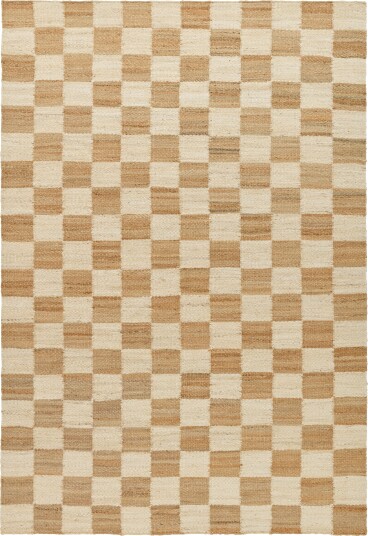 Chess Teppe Natural Jute / Off white 200x300 cm