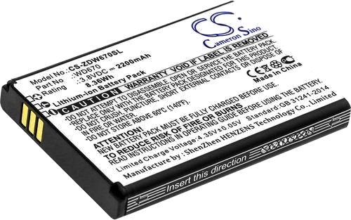Batteri til Nubia MF673 etc