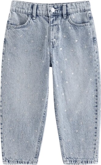 Lindex Barrel Jeans With Stars Blue 122