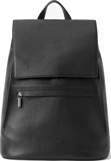 Tiger of Sweden Vuntir Grained Leather Backpack Black