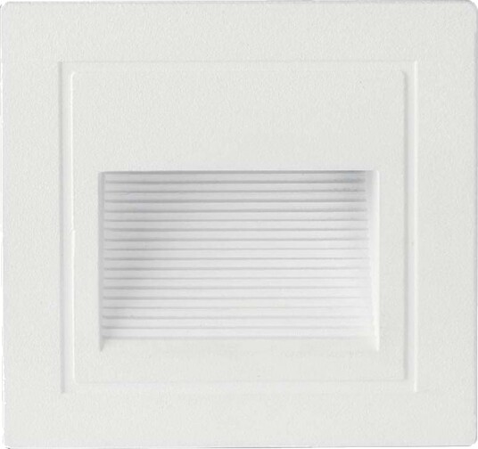 5W hvit LED innbyggingsspot til trapper   IP65 3000K kvadratisk aluminium   Kulør : Varm