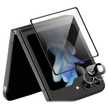 Samsung Galaxy Z Flip5 Imak Herdet Glass Beskyttelsessett Svart Kant