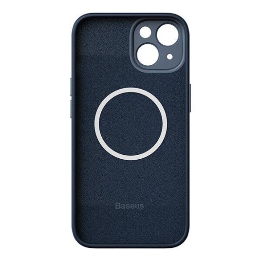 Baseus Iphone 14 Plus Deksel Liquid Silica Gel Magsafe Blå