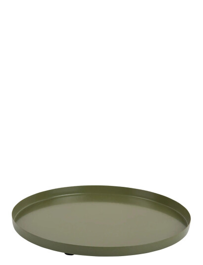 present time Tray Servir Round Extra Small - Khaki green - Ø 25 CM