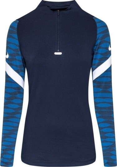 Nike Treningsskjorte Dri FIT Strike 21 Drill Obsidian/Blå/Hvit Kvinner størrelse X Large