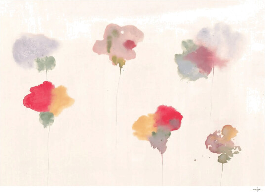 The Poster Club Sketch Of Flowers Cream 50X 70CM
