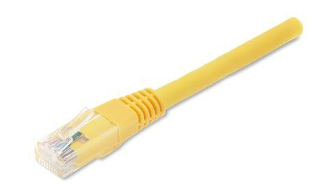 Eurolan 21D-U6-20YLX Patchkabel 2 x RJ45 UTP, krysset, gul 20 m