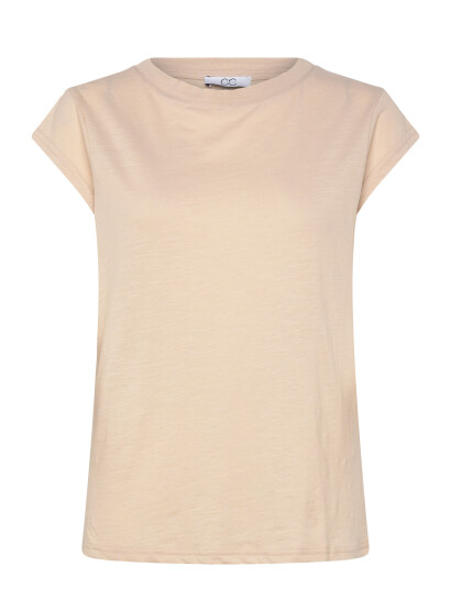 Coster Copenhagen Cc Heart Basic Round Neck T Shirt   Beige   S