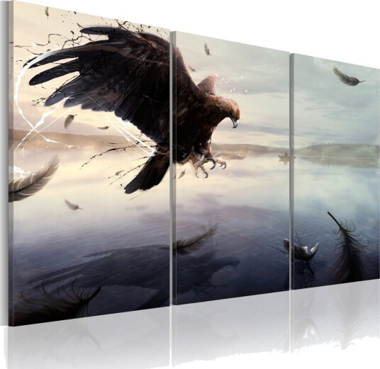 Bilde Eagle Above The Surface Of A Lake 120x80 Artgeist sp. z o. o.