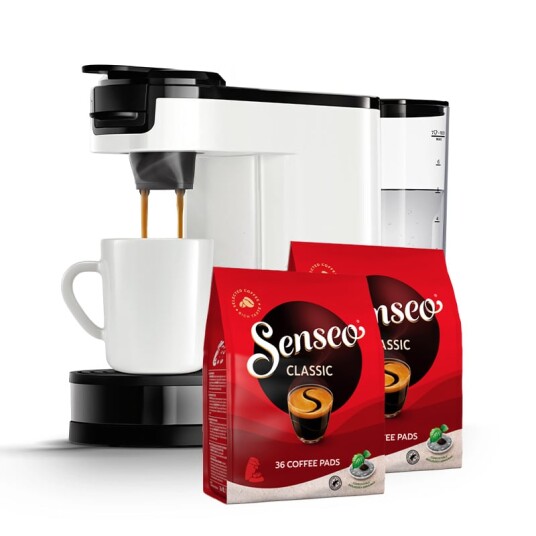 Senseo Switch Coffee Machine Starterkit Star White Bundle