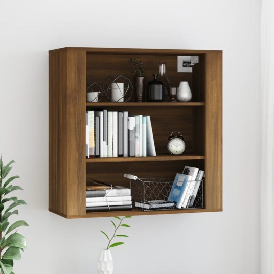 vidaXL Veggskap brun eik 80x33x80 cm konstruert tre