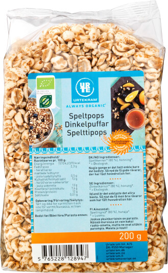 Urtekram Speltpops Ø 200g