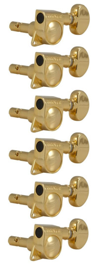 Grover 406g6 Mini Locking Rotomatics W/round Button, 6-In-Line Gull