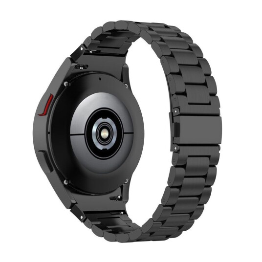 INCOVER Samsung Galaxy Watch 4 (40-44 Mm) / Watch 4 Classic (42-46 Mm) Urreim I Rustfritt Stål Med Pinner - Svart