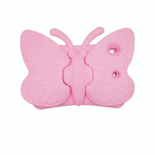 INCOVER iPad 10.2" (2021 / 2020 / 2019) / Air (2019) / Pro 10.5" - Barnedeksel - Sommerfugl med Stander - Rosa
