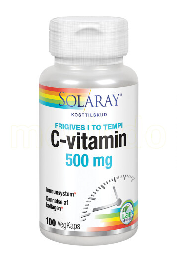 Solaray C-vitamin 500 mg 100 Kapslar Solaray C-vitamin 500 mg 100 Kapslar