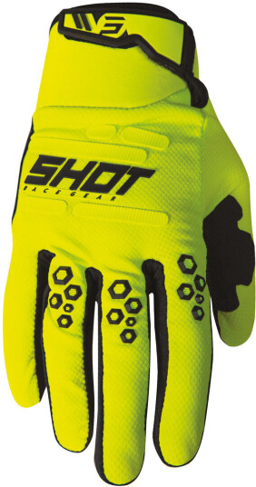 Shot Vision Motocross Hansker M L Gul Shot Vision Motocross Hansker M L Gul