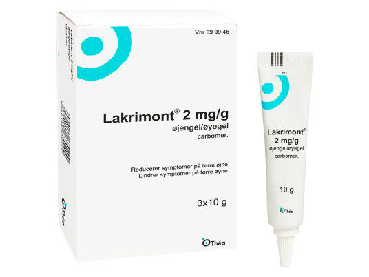 Lakrimont Øyegel 2mg/g for tørre øyne, 3x10 gram Lakrimont Øyegel 2mg/g for tørre øyne, 3x10 gram