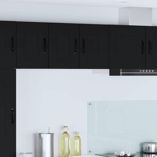  Kjøkkenskap 2 pcs Svart 30 x 31 x 40 cm Konstruert tre