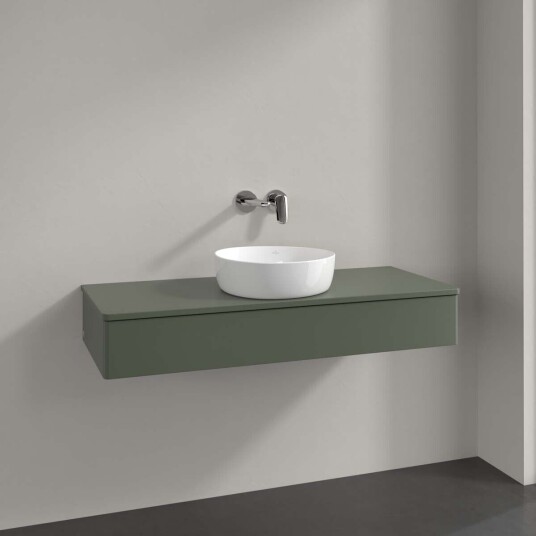 Villeroy & Boch Antao Servantskap med 1 skuff 120x50x19 cm u/lys Grønn Matt