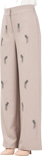 Simona Corsellini Dame Bukser Beige L, Simona Corsellini Dame Bukser Beige L,