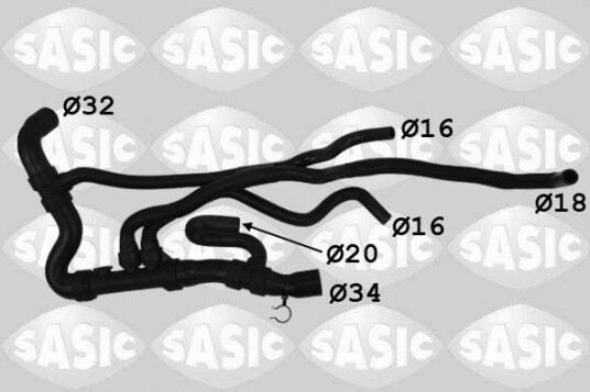 SASIC 3404201 Radiatorslange