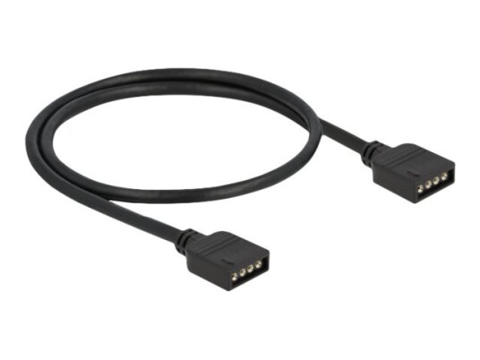 Delock - Rgb Led Extension Cable - 4-Stifts Rgb-Kontakt (Hunn) Til 4-Stifts Rgb-Kontakt (Hunn) - 12 V - 30 Cm - Svart