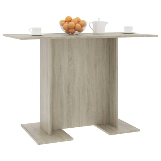 vidaXL Spisebord sonoma eik 110x60x75 cm sponplate