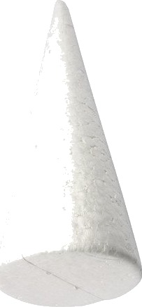 Diverse Kjegle H: 35 Cm Diam 19.5 Cm Hvit 1 Stk 