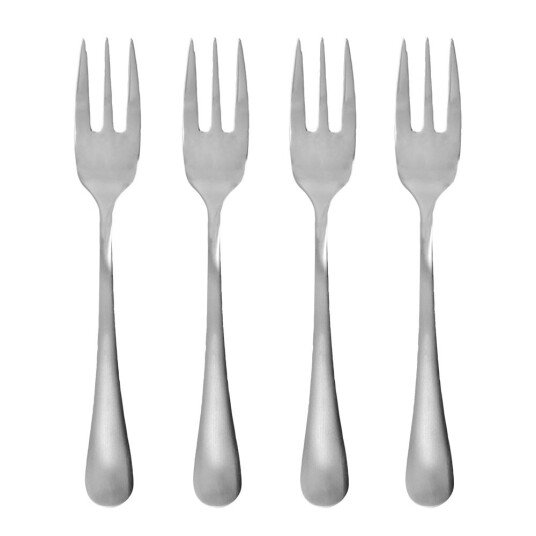 House Doctor Brush kakegaffel 15 cm 4 stk silver finish House Doctor Brush kakegaffel 15 cm 4 stk silver finish