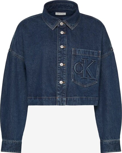 Calvin Klein Jeans Branded Crop Ls Shirt Autumn Dus AUTUMN DUSK S