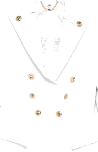 Elisabetta Franchi Dame Jakker Hvit L, Elisabetta Franchi Dame Jakker Hvit L,
