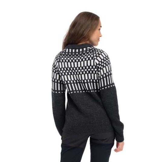 Bergans Nordmarka Merino Jumper Women Dark Shadow Grey/Vanilla White XL