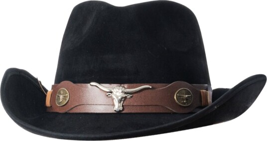 Chaks Cowboyhatt Suede Svart One size 14105-10