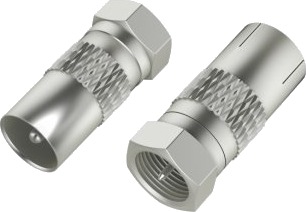Hama Koaksialadapter F-Type Han/Han Metallisk Hama Koaksialadapter F-Type Han/Han Metallisk