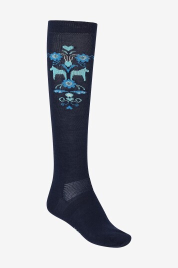 Bagheera   Knestrømper Merino Dalecarlian Socks High   Blå