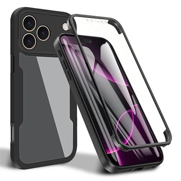 iPhone 17 Pro 360 Beskyttelse Deksel   Svart / Klar