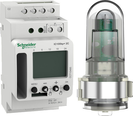Schneider Electric CCT15495 Skumringsrelé 2 kanaler 2 kanaler Belysning