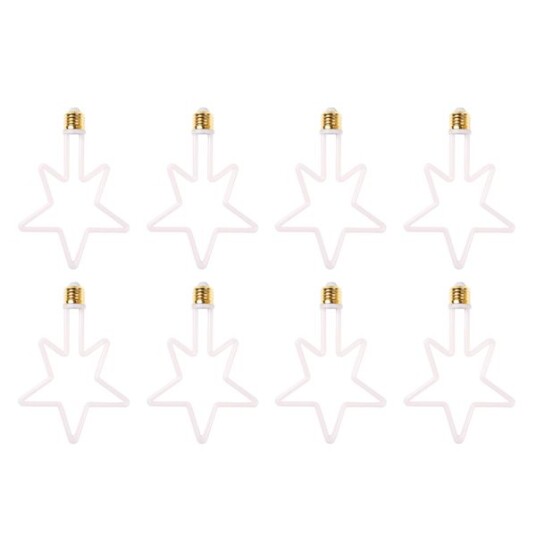 LED pære AGGE Carnival E27 8W Star 8 stk.