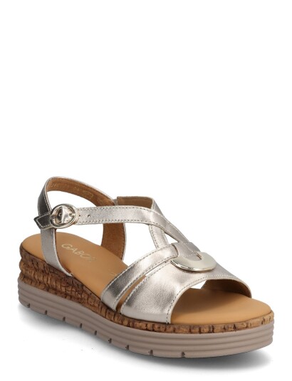 Gabor Wedge Sandal Gold 42