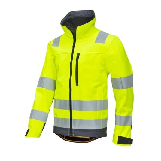 Snickers Workwear Softshelljakke 1230 Gul/mørkegrå Str. Xxl Klasse 3 Snickers Workwear