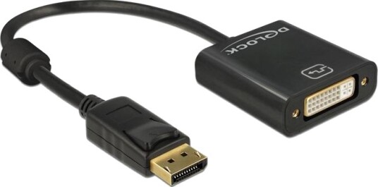 Delock 20 cm DisplayPort til DVI Adapter 4K Svart